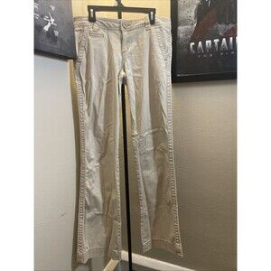 Vtg Y2K Aeropostale Low Rise Khaki Pants Womens 5/6 Beige Bootcut